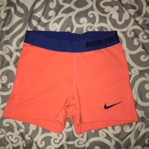 Coral Nike Pro Spandex
